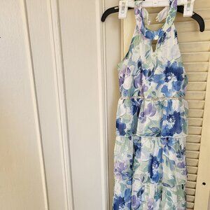 Floral blue dress size 10